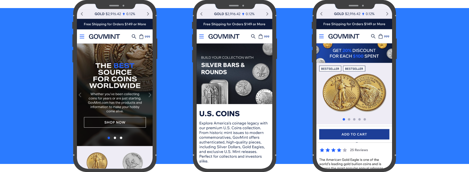 Govmint on mobile